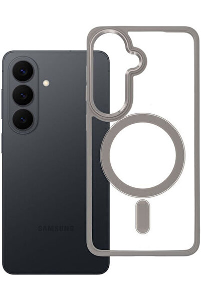 OEM Γκρι Θήκη Πλάτης Mag Edge από Πλαστικό / Σιλικόνη, Συμβατή με Galaxy S26 ...