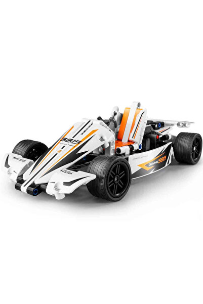 Feyza Oyuncak White Pull and Drop Race Car Building Set |   6+ Years Old |   ...