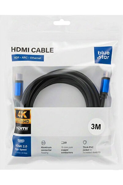 Blue Star HDMI 2.0 Premium Υψηλής Ταχύτητας 4K 60Hz HDR Καλώδιο HDMI Αρσενικό...
