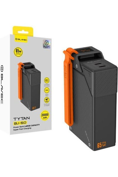 Blavec BJ-50 Tytan Power Bank 20000mAh 65W με 2 θύρες εξόδου USB-C Μαύρο