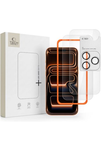 Tech-Protect Γυαλί Προστασίας Οθόνης και Κάμερας για iPhone 18 Pro, Εύκολη Εγ...