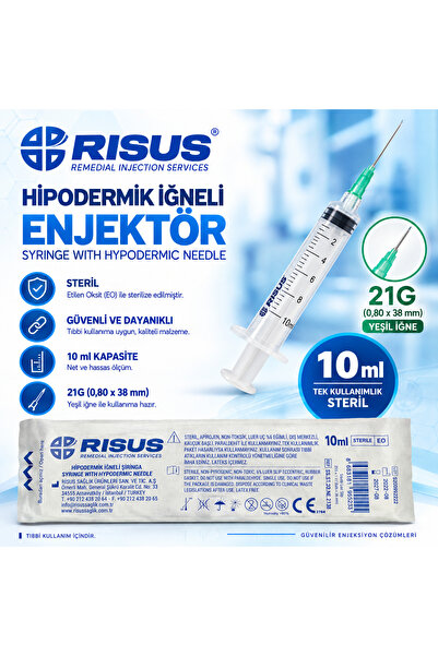 Risus 10 Cc Yeşil Uç Enjektör 100'lü