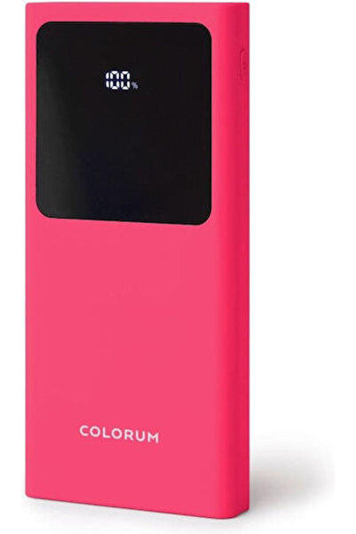 Colorum Power Bank 10000mAh 22.5W με 2 θύρες USB-A και 1 θύρα USB-C xMagenta