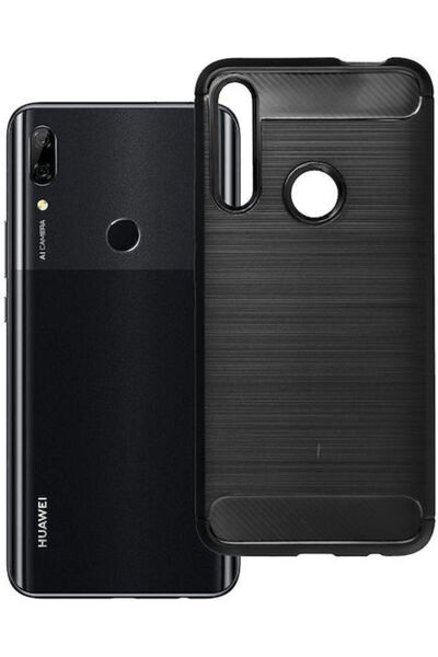OEM Carbon 2.0 Σιλικονούχο Πίσω Κάλυμμα Μαύρο (Huawei P Smart Z)