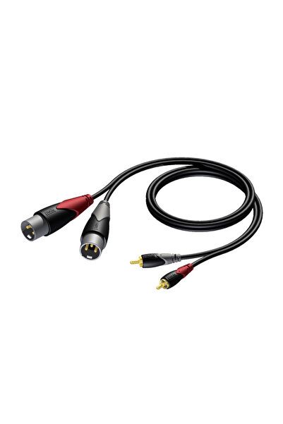 PROCAB CLA-701-1.5 - Καλώδιο 2 x XLR αρσενικό - 2 x RCA/Cinch αρσενικό 1.5 μέτρο