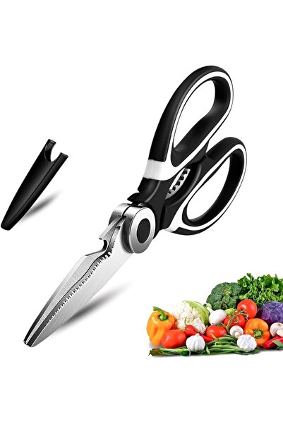 ToolHouse 3-in-1 Kitchen Scissors, Stainless Steel Shears, Food Prep Scissors...