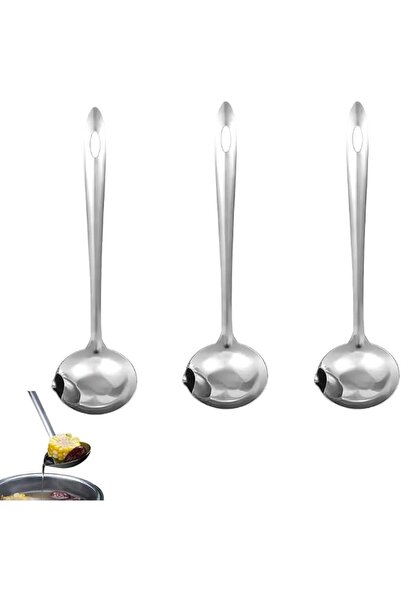 TERRIFI 3 Pack Large Soup Ladle Fat Separator Stainless Steel Ladle with Pour...