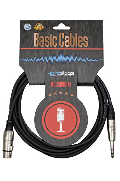 Prostage BFTS-03 - Επαγγελματικό καλώδιο XLR θηλυκό σε Jack 1/4 TRS, 3 μέτρων