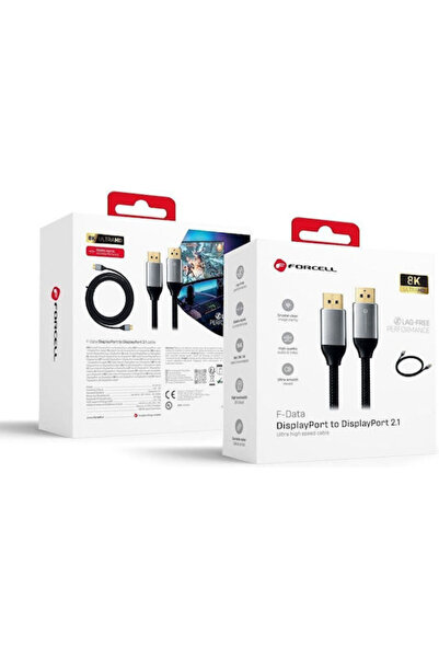 Forcell Καλώδιο DisplayPort αρσενικό - 2μ Μαύρο
