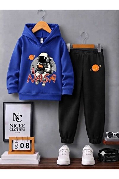 NC Nicee Clothes Children's Tracksuit Unisex (Hamburger-Edding Astronaut Prin...