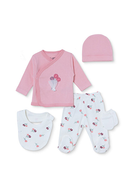 ebebek Hello Baby HelloBaby Kız Bebek 5li Hastane Çıkışı Çiçek Baskılı Çıtçıt...