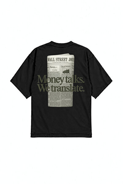 genosha Money Talks Oversize T-Shirt with Front and Back Print