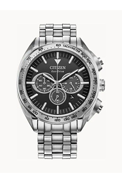Citizien Ανδρικό ρολόι Citizen 43mm με μπαταρία και γκρι μπρασελέ από ανοξείδ...