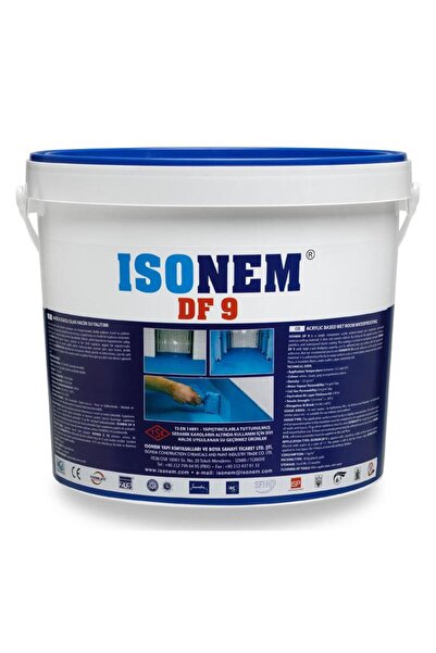Isonem Df 9 Akrilik Esaslı Islak Hacim Su Yalıtımı 18 Kg Mavi