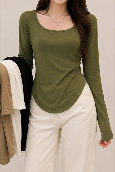 Nika Fashion Ultra Soft New Basic Long Sleeve Crop