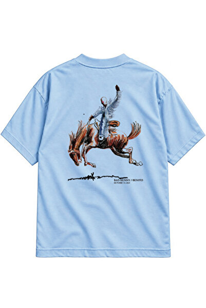 genosha Bad Bunny Printed Oversize T-Shirt Front and Back Design