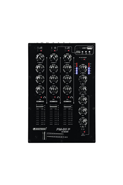 Omnitronic PM311P - Συμπαγής Μίκτης DJ 3 Καναλιών με Αναπαραγωγέα MP3 USB
