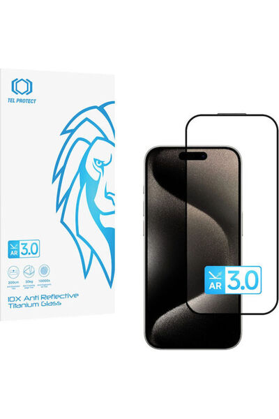 tel protect Σκληρυμένο Γυαλί 10x Ar 3.0 Αντιανακλαστικό Τιτανίου για iPhone 1...