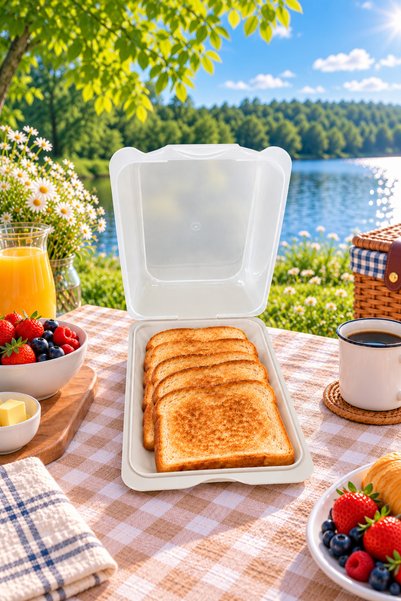 Sariva Home Large Deli Storage Container with Lid Sandwich Bread Breakfast Preservation Box