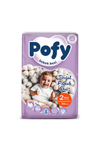 Pofy Mini 2 Numara Bebek Bezi 3-6 kg 50 Adet