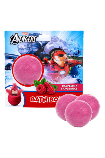 Marvel Fizzy Bath Bombs Marvel Avengers with the Aroma of Raspberry-3 Pieces