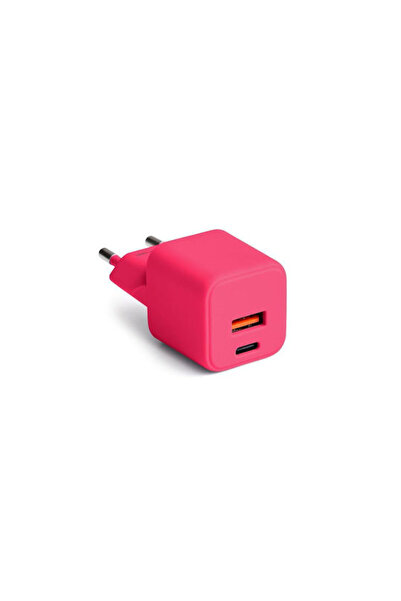 Colorum Φορτιστής με ενσωματωμένο καλώδιο 30W Power Delivery Ροζ (GSM178772)