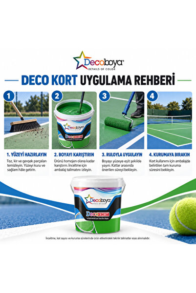 DecoBoya Tenis kort boyası 20Kg-17,5L