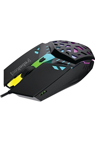 Rebeltec Ποντίκι Gaming RGB Σαρκ Μαύρο
