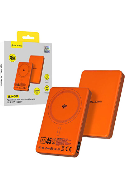 Blavec BJ-05 MagSafe Qi2 Power Bank 10000mAh 25W Πορτοκαλί