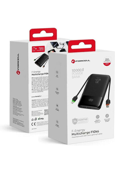 Forcell F-Energy F10K6 Power Bank 10000mAh 22.5W με Θύρα USB-A Power Delivery...