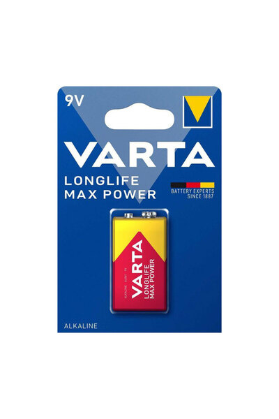 Varta Longlife Max Power 9V - Εξαιρετικά αλκαλική μπαταρία 9V 1 τεμάχιο