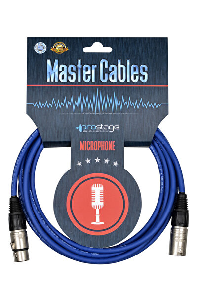 Prostage MB-03 BLU - Επαγγελματικό καλώδιο μικροφώνου XLR θηλυκό - XLR αρσενι...
