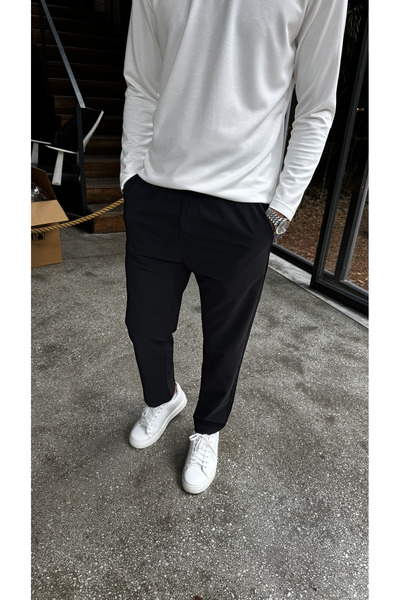 JESSE STORY Men's Parachute Fabric Trousers 100 cm Italian Cut Regular Fit Drawstring Elastic Pocket Detailed Trousers Code:Jsm26Prştpant
