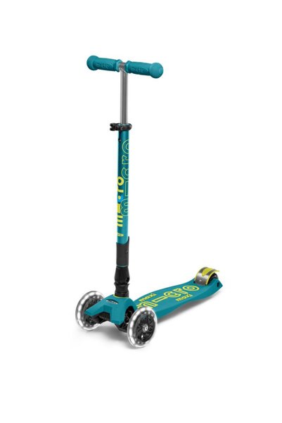 MICRO SCOOTERS ΜΙΚΡΟ ΜΑΞΙ ΝΤΕΛΟΥΞΕ ΑΝΑΔΙΠΛΟΥΜΕΝΟ LED ΠΕΤΡΟΛΙΝΟ ΠΡΑΣΙΝΟ MMD097...