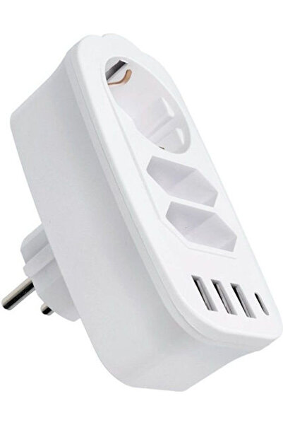 OEM Πολύπριζο 3 θέσεων με 3 USB-A και USB-C