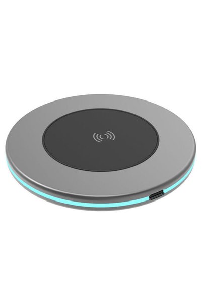 Setty Ασύρματος Φορτιστής Qi Pad 15W Ασημί QRLI-15-LD-07