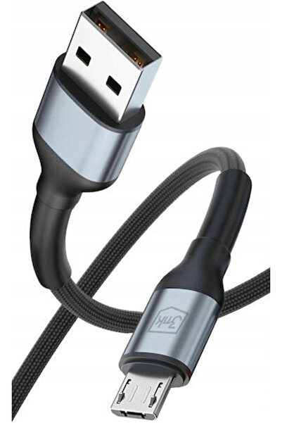 3MK Κανονικό καλώδιο USB 2.0 σε Micro USB, Μαύρο, 0,5μ, 1 Τεμάχιο
