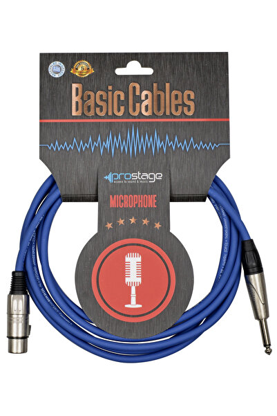 Prostage BFT-02 BLU - Επαγγελματικό καλώδιο XLR θηλυκό σε Jack 1/4 TS, 2 μέτρ...