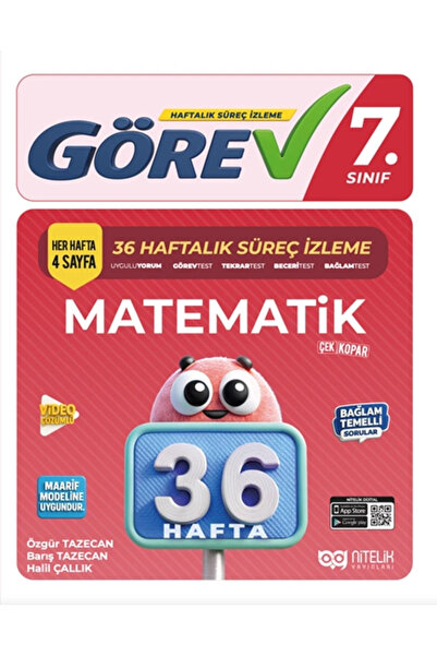 Nitelik Yayınları Nitelik 7.Sınıf Görev Sosyal Bilgiler 36 Haftalık Süreç İzl...
