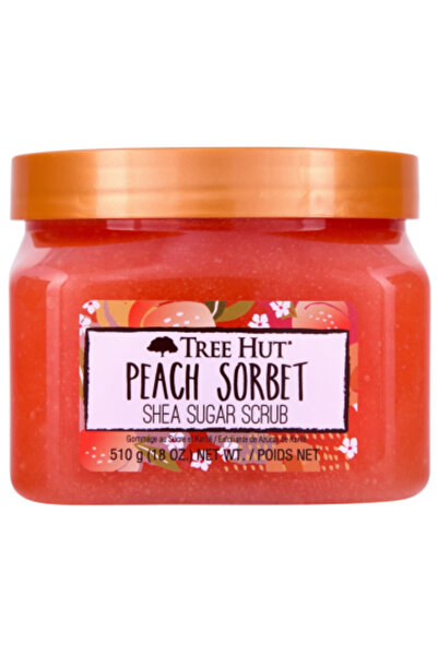 TreeHut Sugar scrub with shea butter with the scent of peach sorbet from tree...