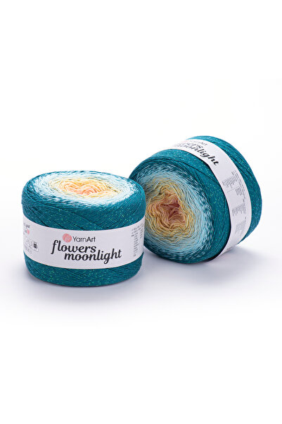 Yarnart Flowers Moonlight Pamuklu Simli Degrade El Örgü İpi 260 gr 1000 m - 1...