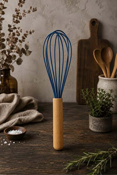 Ludo Store Ludowisk Bamboo Handle Whisk Blue
