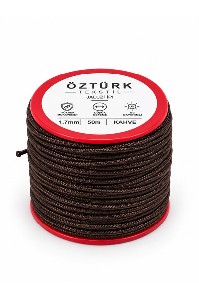 1.7 mm Jaluzi ve Stor Perde İpi 50 Metre Polyester Düşük Esnemeli