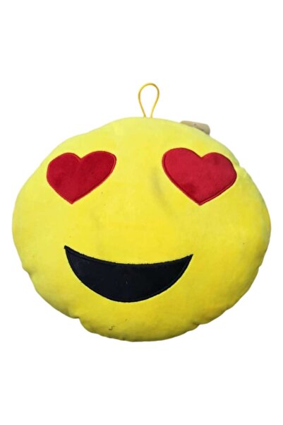 OEM Pernă rotundă cu design emoji ochi-inimă, moale și pufoasă, pernă decorat...