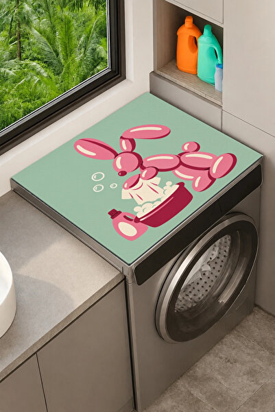 Valerine Life Clothes Dryer Top Organizer Mat Liquid-Proof Cover Balloon Rabbit