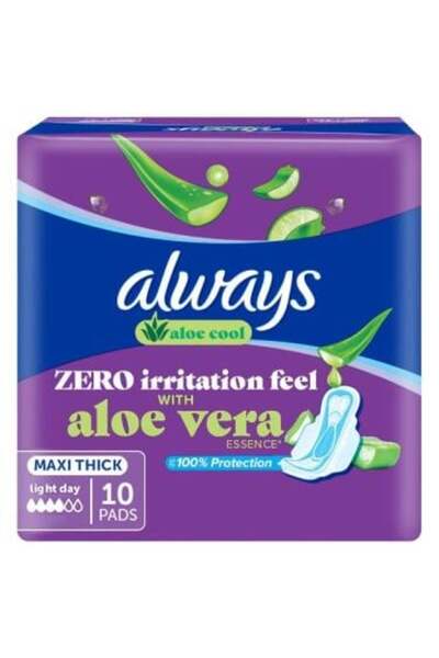 Always Ollwes Large Sanitary Napkins with Wings Cool & Dry Maxi Thick Sanitar...