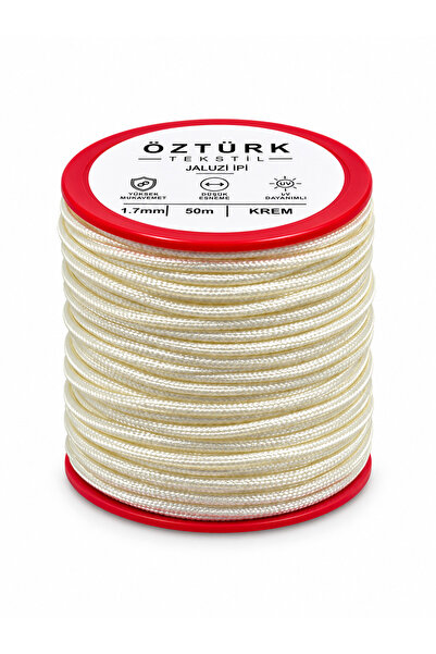 Öztürk Tekstil İp 1.7 mm Jaluzi ve Stor Perde İpi 50 Metre Polyester Düşük Es...