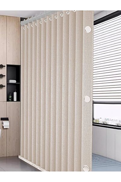 Generic Magnetic Folding Shower Curtain, 70.9 x 78.7 Inches, Water-Resistant,...