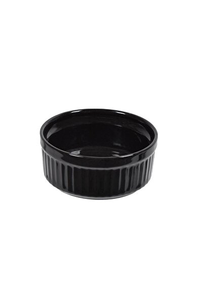 OEM Bol pentru sosuri din porțelan negru 60 ml, model reliefat