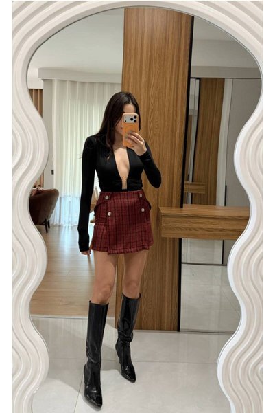 Genel Markalar Ekose şort etek